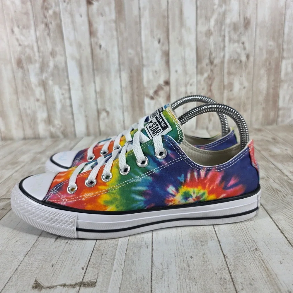 Converse All Star Chuck Taylor Tie Dye Rainbow Low Top Sneakers Women's 5.5 - Picture 2 of 8